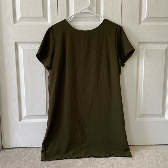 Lulu’s Shift Dress - Olive - Picture 2 of 3